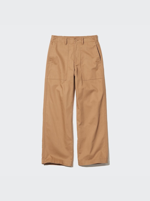 Wide Leg Baker Trousers