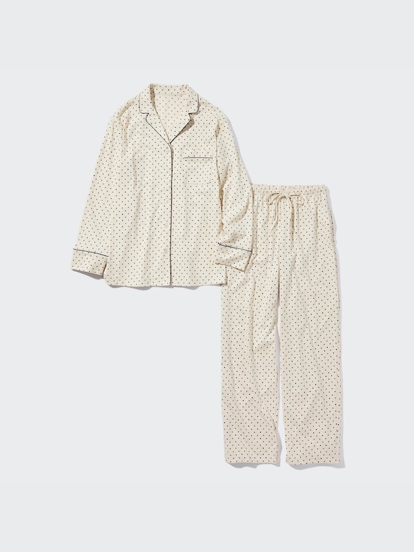 AIRism Cotton Pyjamas (Dot, Long Sleeve)