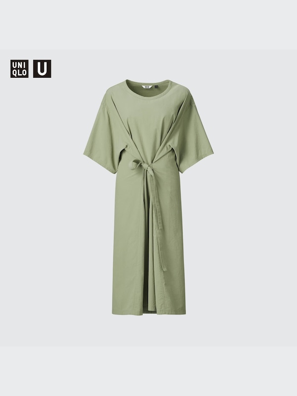 3Way Seersucker Short-Sleeve Dress