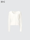 Lace Round Neck Long-Sleeve Short Cardigan