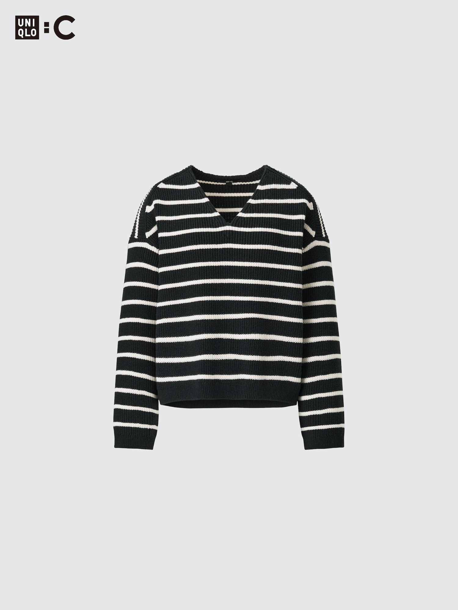 V-Neck Striped Short Sweater | UNIQLO US V-Neck Striped Short Sweater | UNIQLO US