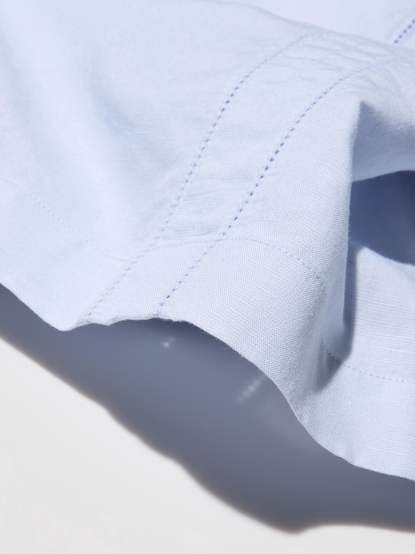 Linen Blend Volume Short-Sleeve Shirt