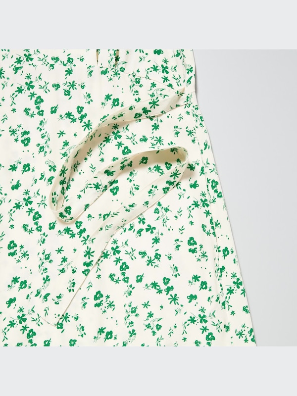 Printed 3/4 Sleeve Flare Dress