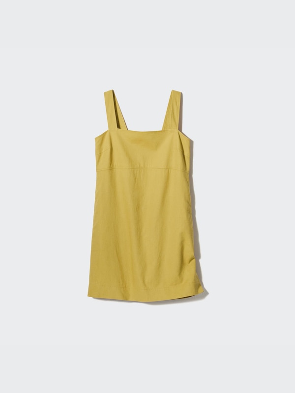 Linen Blend Sleeveless Mini Dress