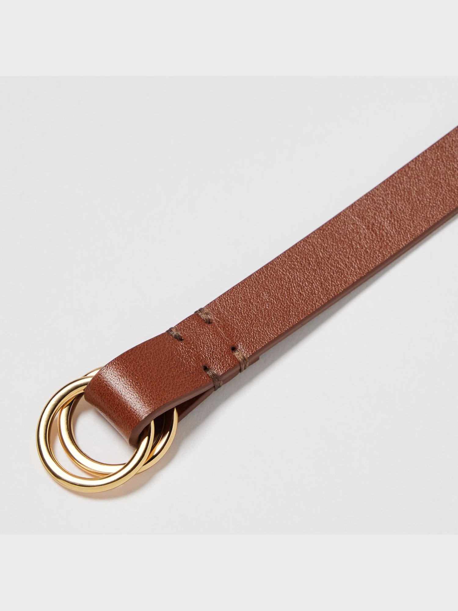 Double Ring Narrow Leather Belt | UNIQLO US Double Ring Narrow Leather Belt | UNIQLO US