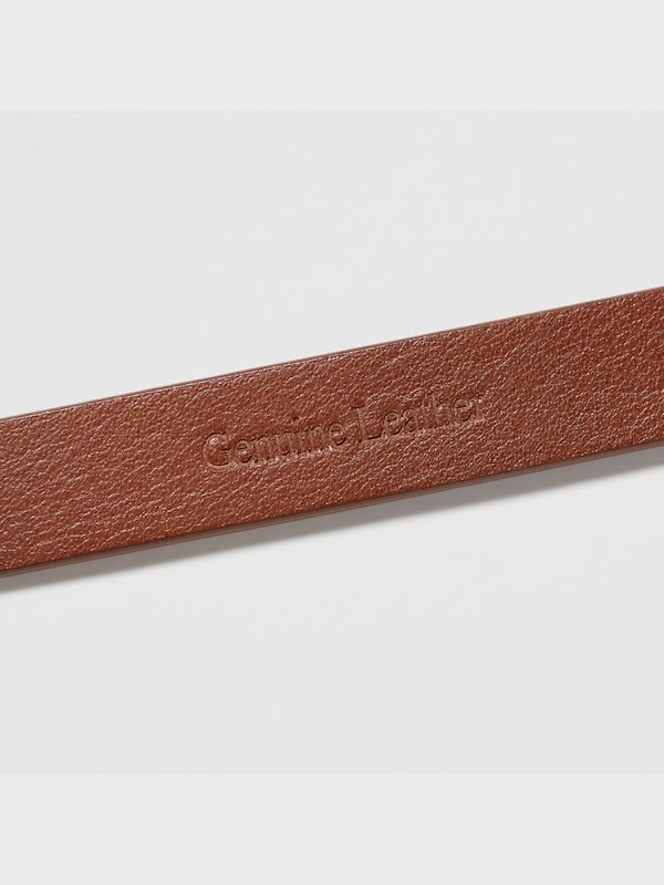 Double Ring Narrow Leather Belt
