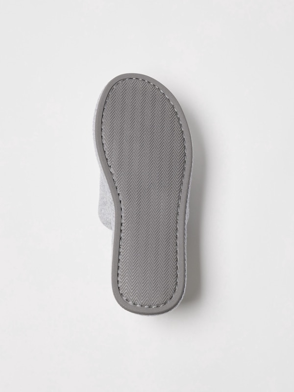 Open Toe Slippers (Waffle, Rubber Sole)