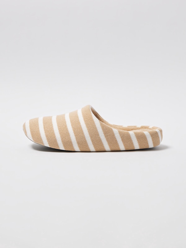 PANTOUFLES EN JERSEY (RAYÉES)