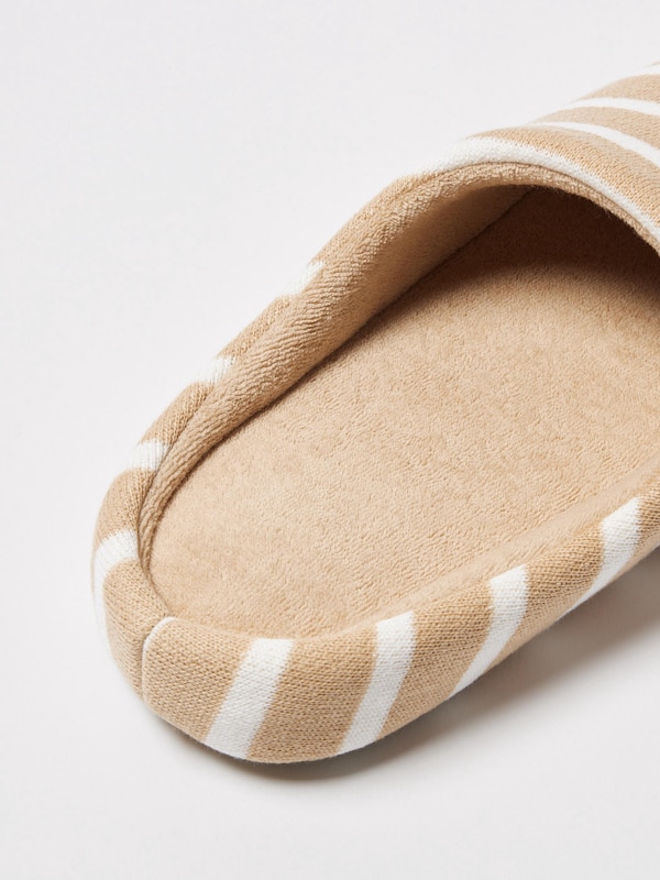 PANTOUFLES EN JERSEY (RAYÉES)