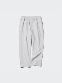 COTTON RELAXED ANKLE PANTS (STRIPED)