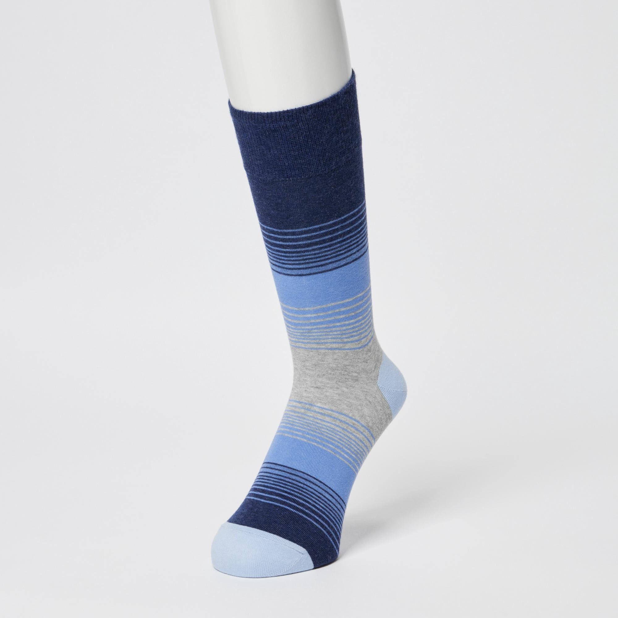 Mens long online striped socks