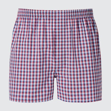Long woven boxers blue and white check - Mix & Relax