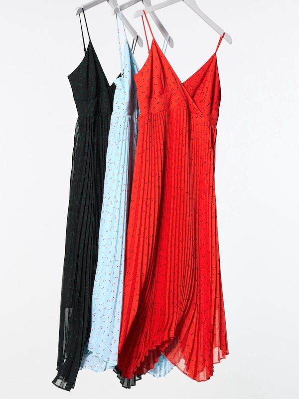 Pleated Camisole Printed Dress