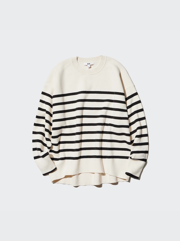 Smooth Cotton Relaxed Crew Neck Sweater