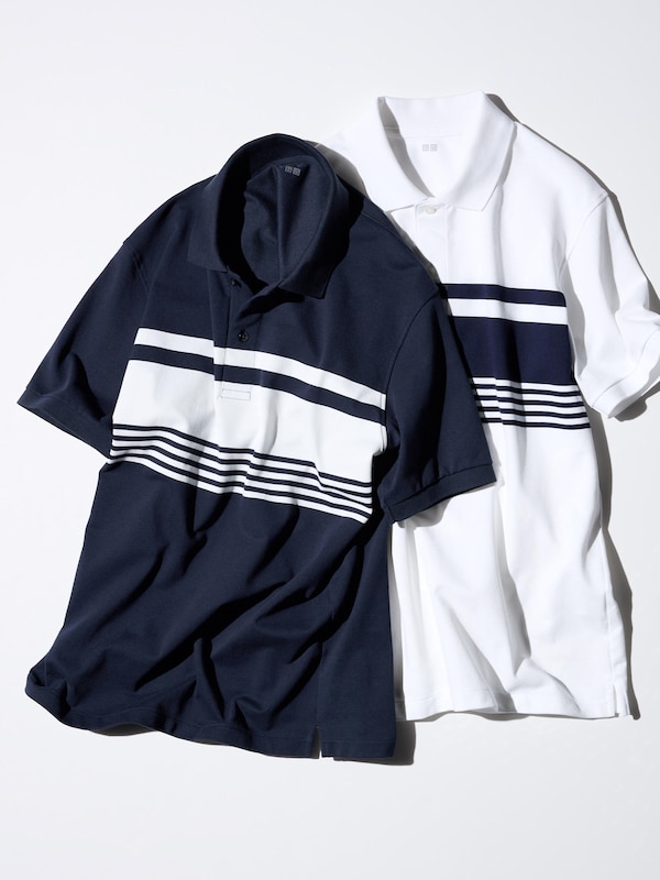 Dry Pique Short-Sleeve Polo Shirt (Panel)