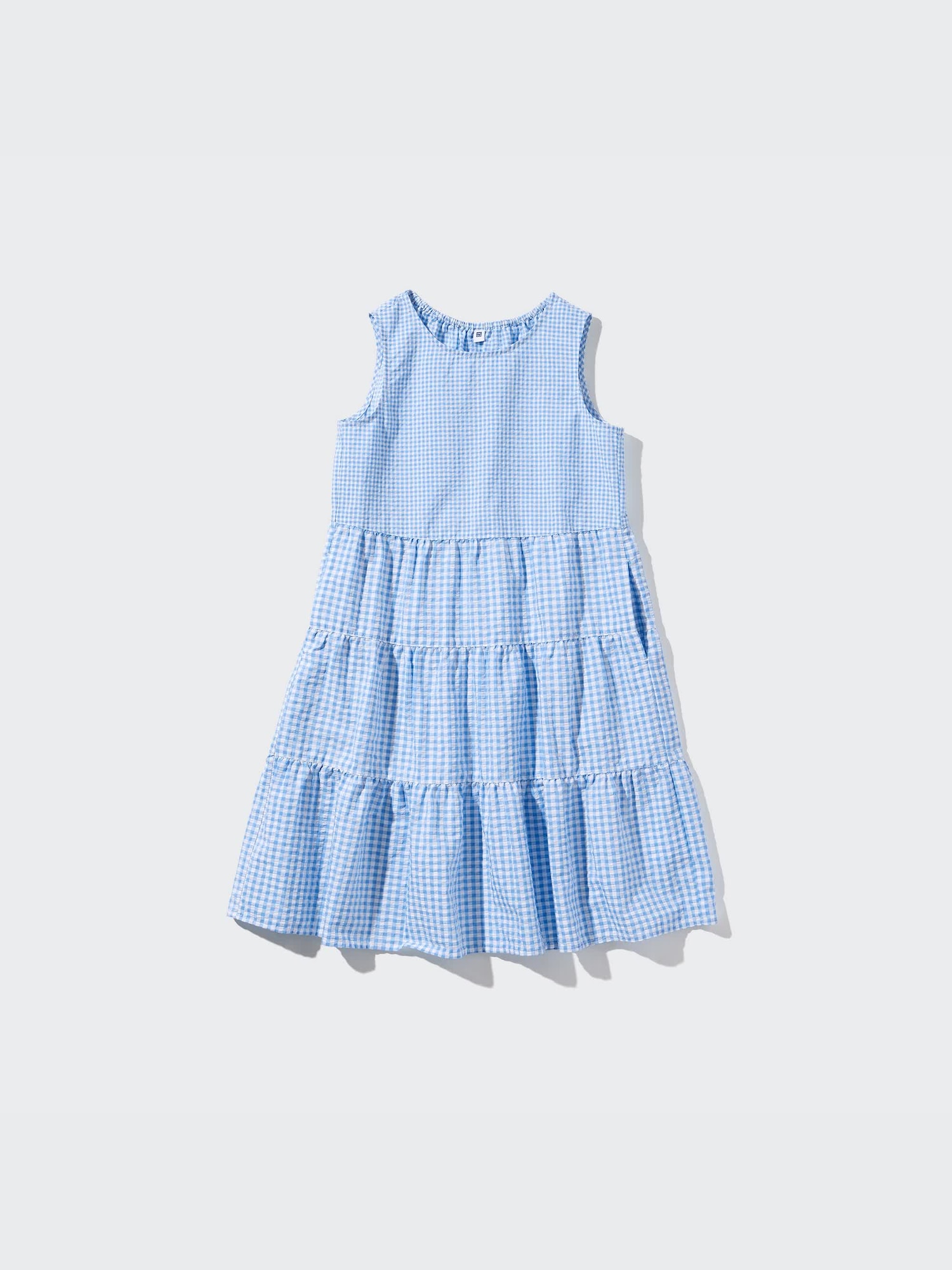ワンピース Riu Trench docking tiered dress Seersucker Tiered Sleeveless Dress | UNIQLO US