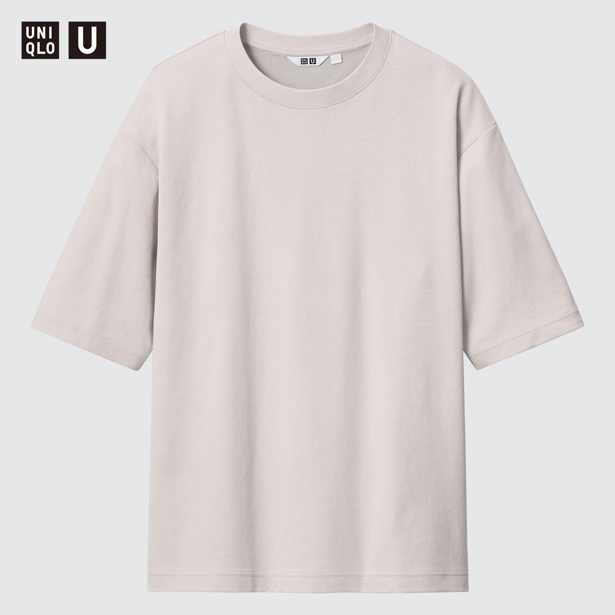 AIRism Cotton Oversized Crew Neck Half-Sleeve T-Shirt