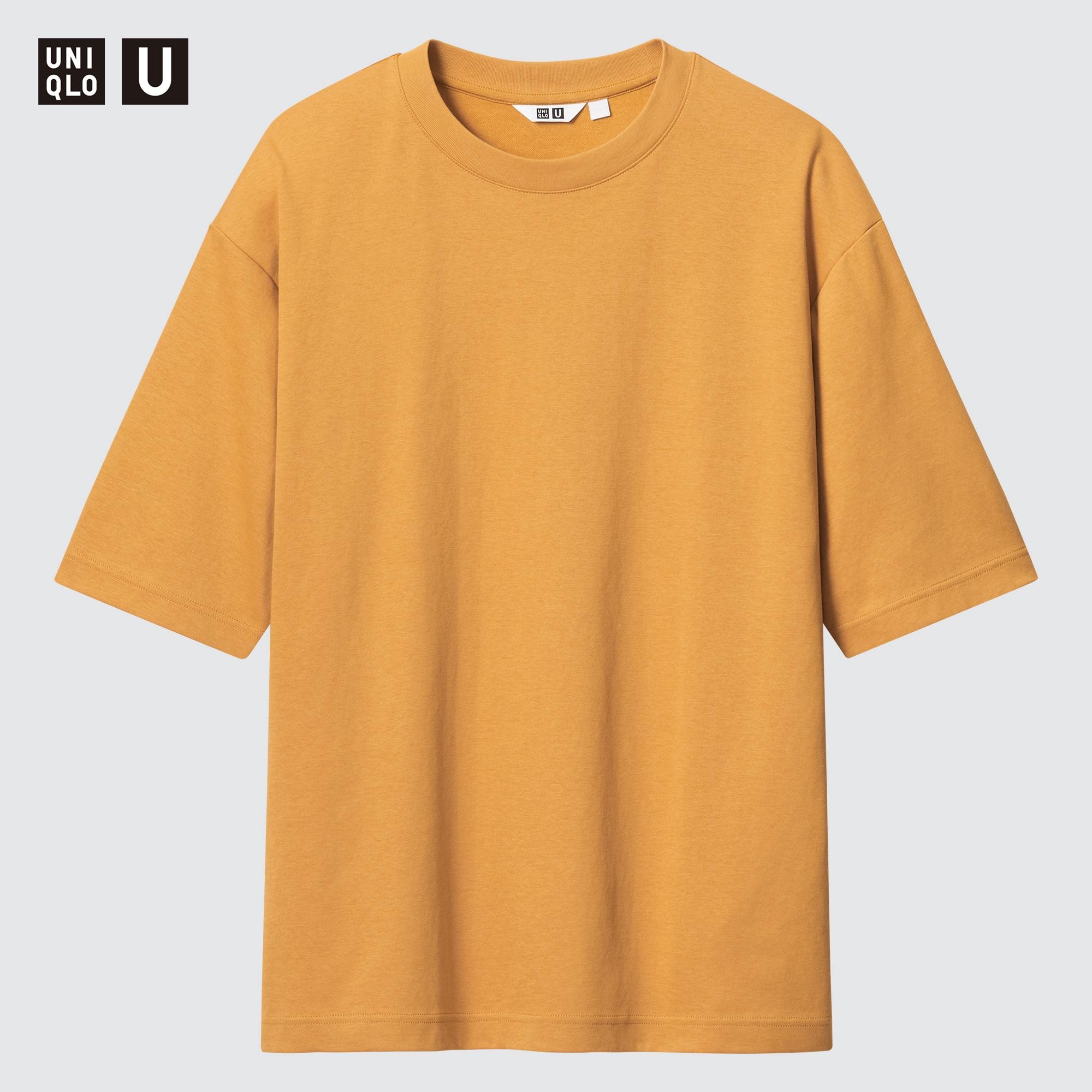 AIRism Cotton Oversized Crew Neck Half-Sleeve T-Shirt