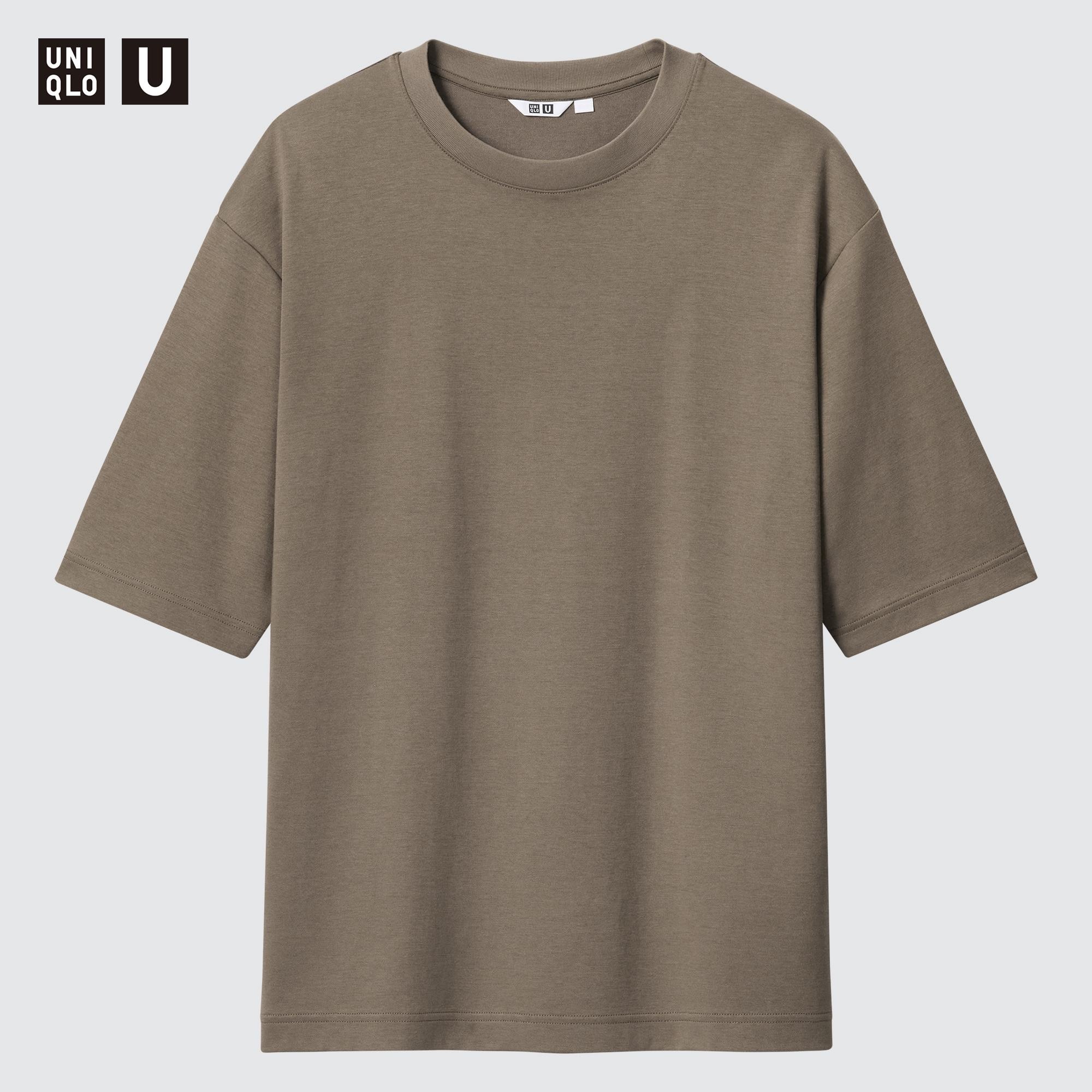 AIRism Cotton Oversized Crew Neck Half-Sleeve T-Shirt