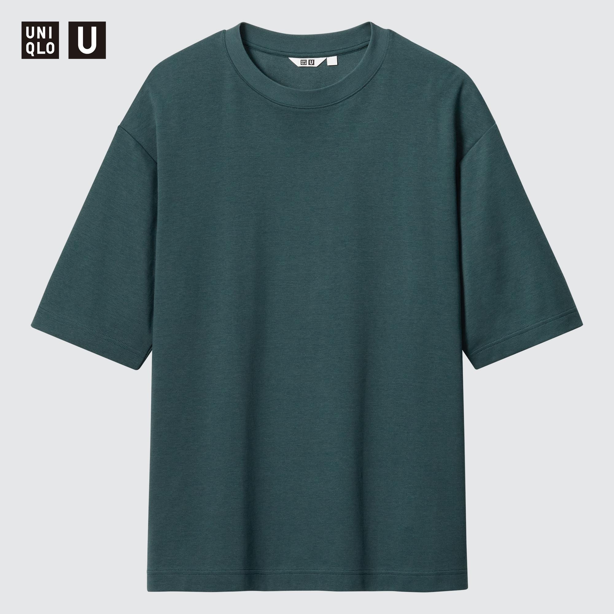 AIRism Cotton Oversized Crew Neck Half-Sleeve T-Shirt