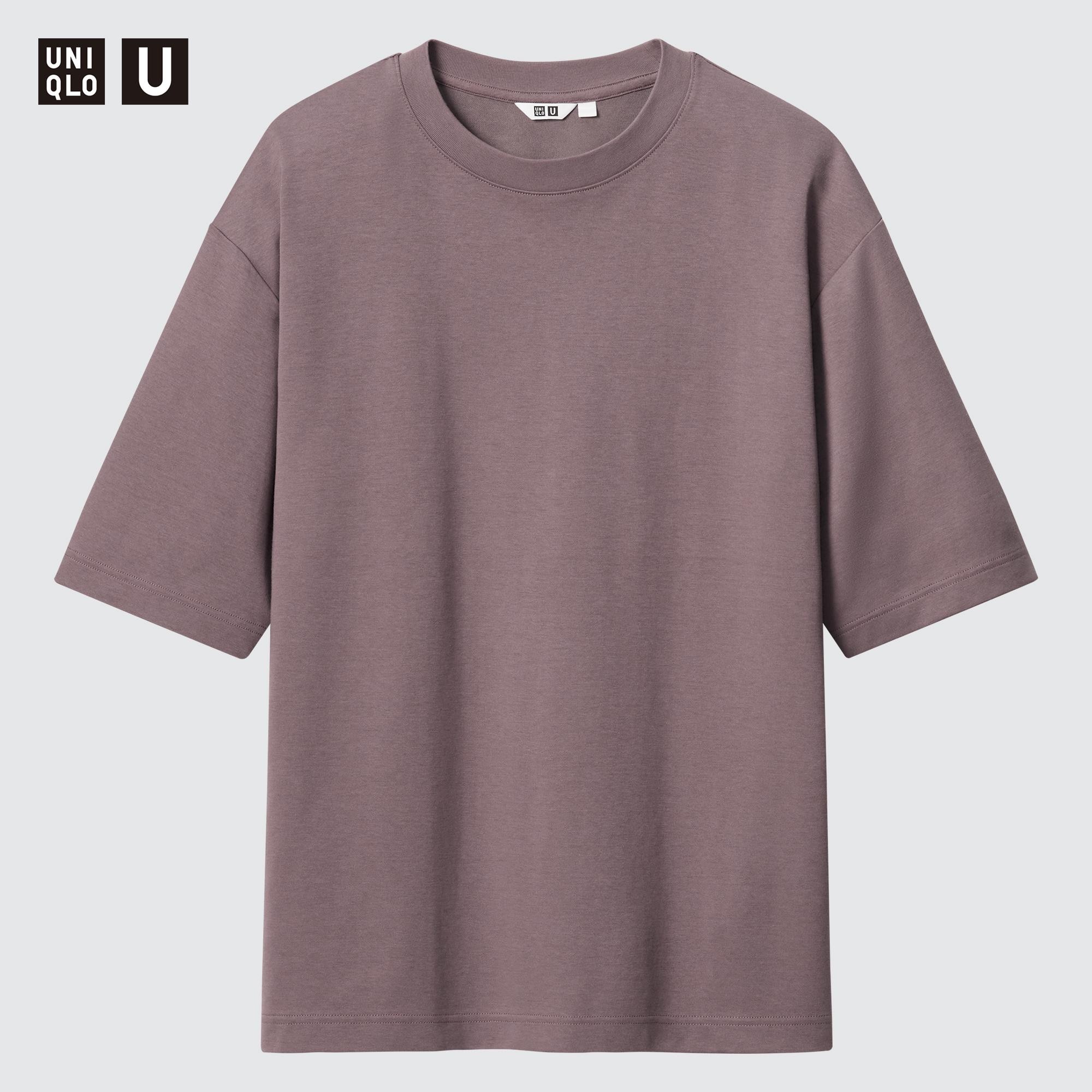 AIRism Cotton Oversized Crew Neck Half-Sleeve T-Shirt