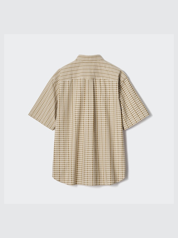 Seersucker Checked Short-Sleeve Shirt