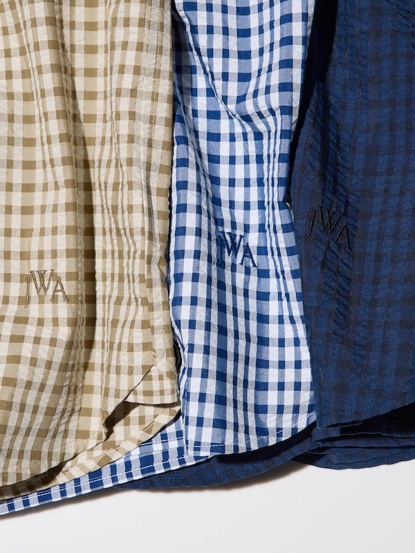 Seersucker Checked Short-Sleeve Shirt
