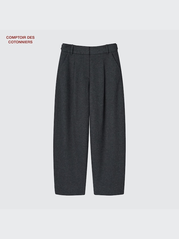 Geplooide Broek van Wol-Jerseymix