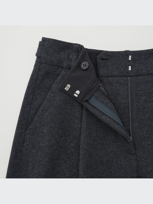 Geplooide Broek van Wol-Jerseymix