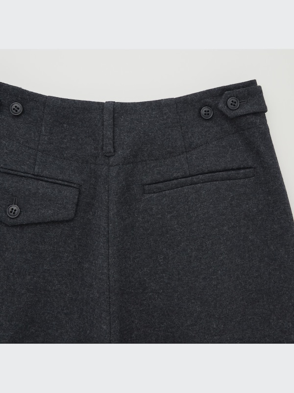 Geplooide Broek van Wol-Jerseymix