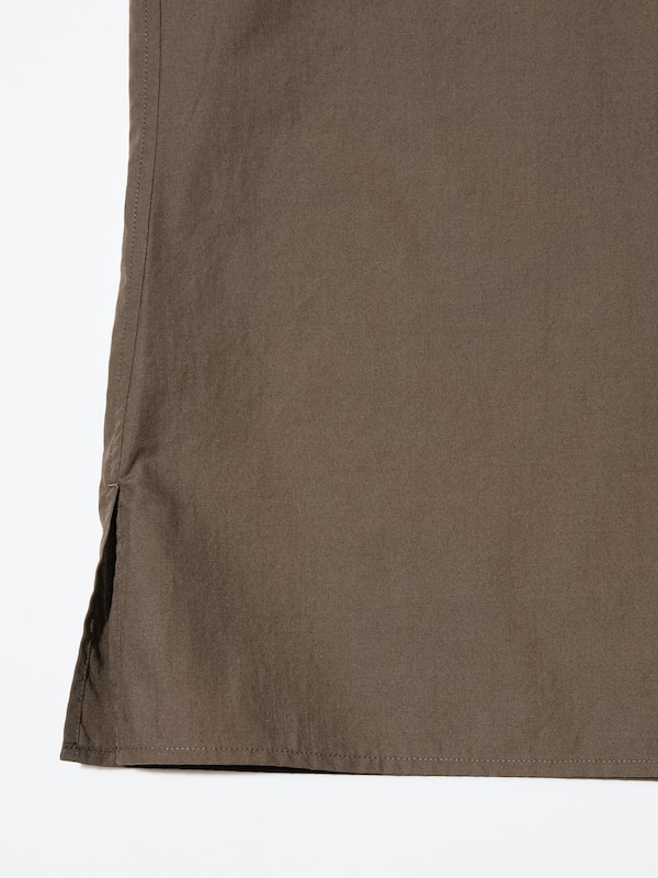 Wide Collar Short-Sleeve Shirt