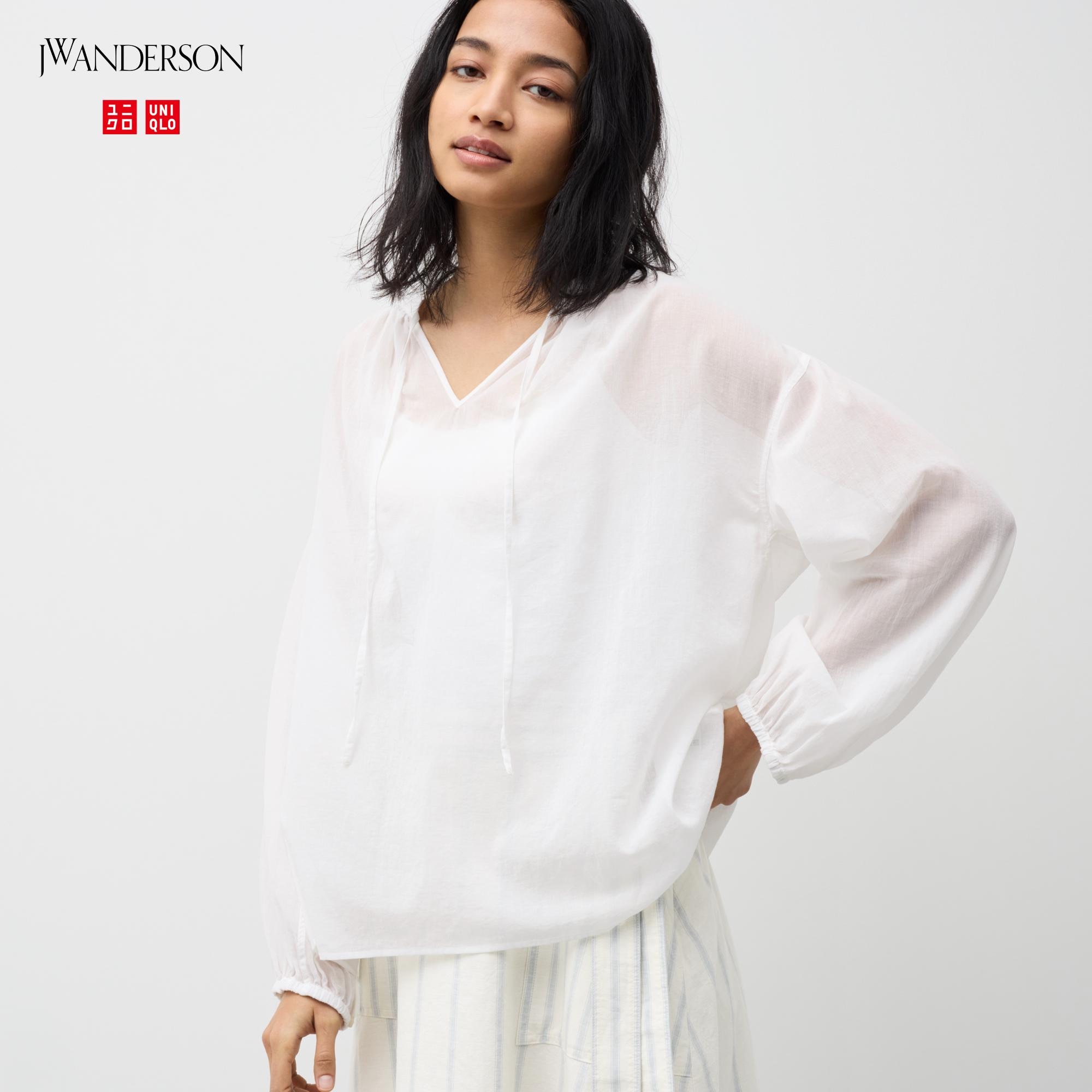 WOMEN'S COTTON SHEER VOLUME GATHER BLOUSE | UNIQLO CA