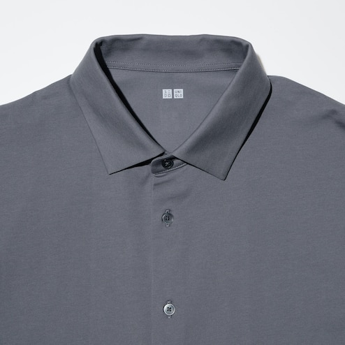 AIRism Cotton Full Open Short Sleeve Polo Shirt (Open Collar)