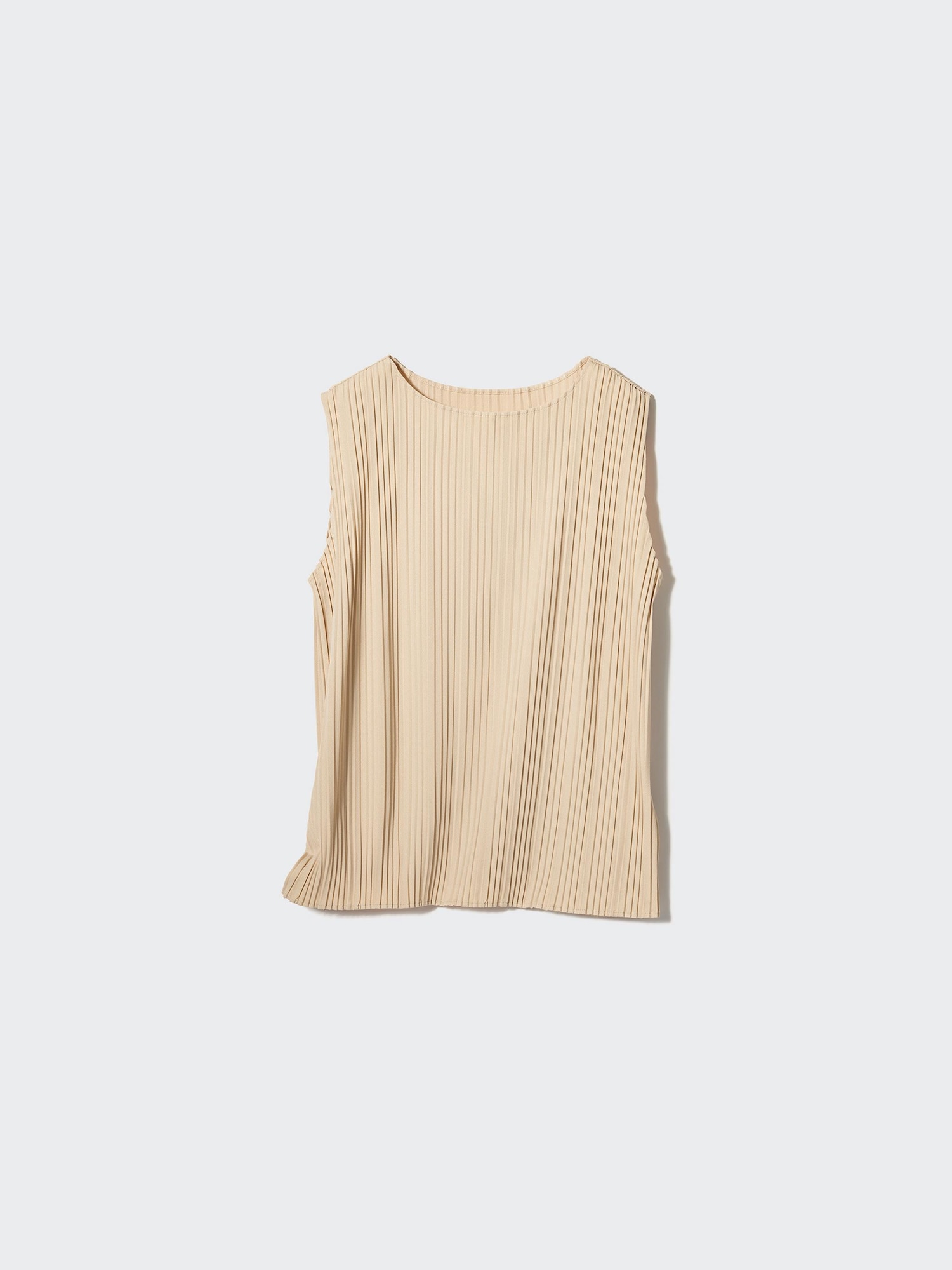 Women's Pleated Sleeveless T-Shirt | UNIQLO PL