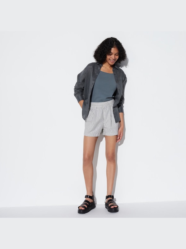 COTTON EASY SHORTS (STRIPED)