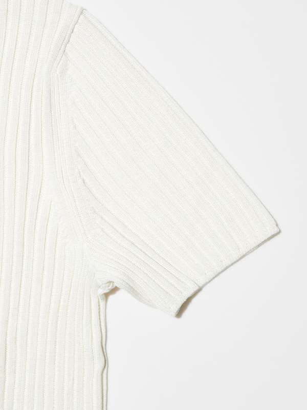 Ribbed Short-Sleeve Polo Cardigan | UNIQLO US