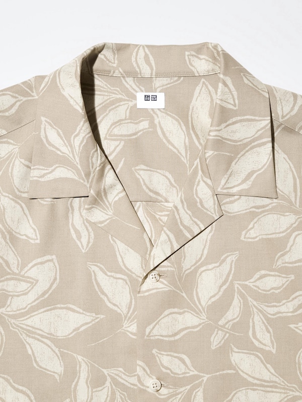 Open Collar Short Sleeve Shirt