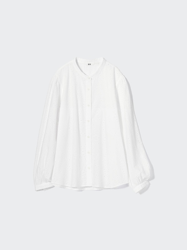 Baumwolle Bluse (Stickerei)