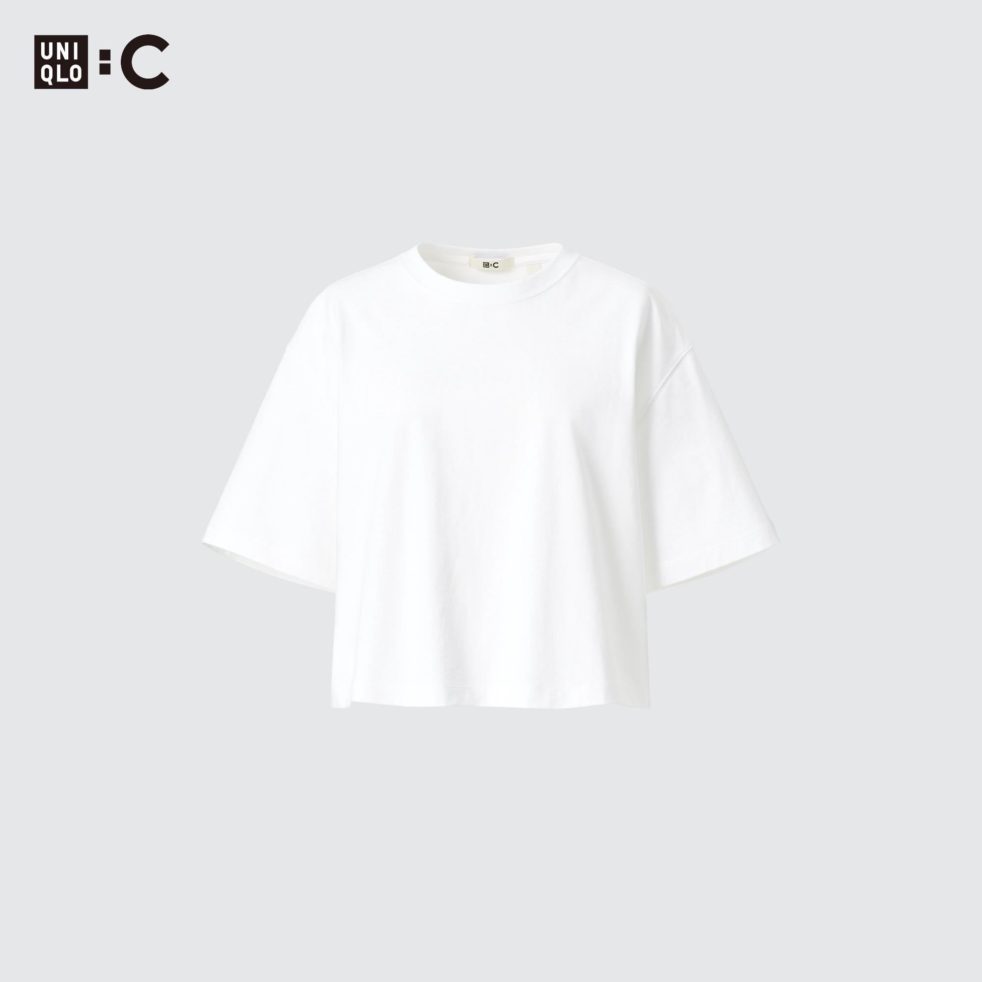 WOMEN'S COTTON OVERSIZED SHORT SLEEVE CROPPED T-SHIRT | UNIQLO CA