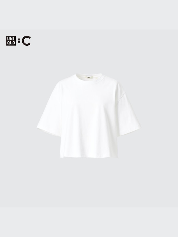 Cotton Oversized Cropped T-Shirt | UNIQLO US