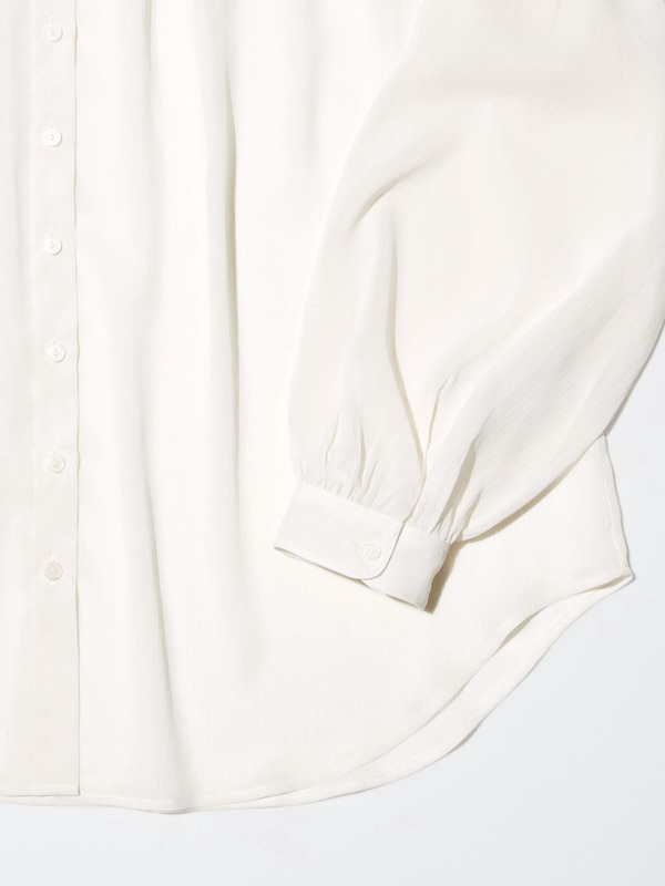 Sheer Volume Long-Sleeve Blouse