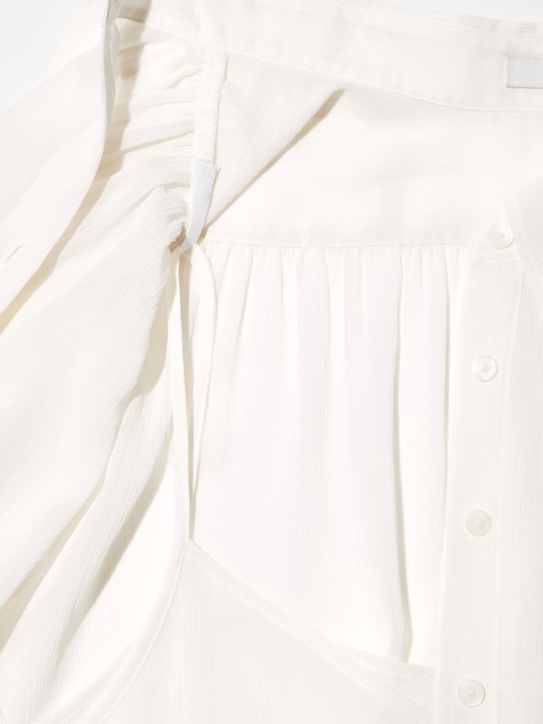 Sheer Volume Long-Sleeve Blouse