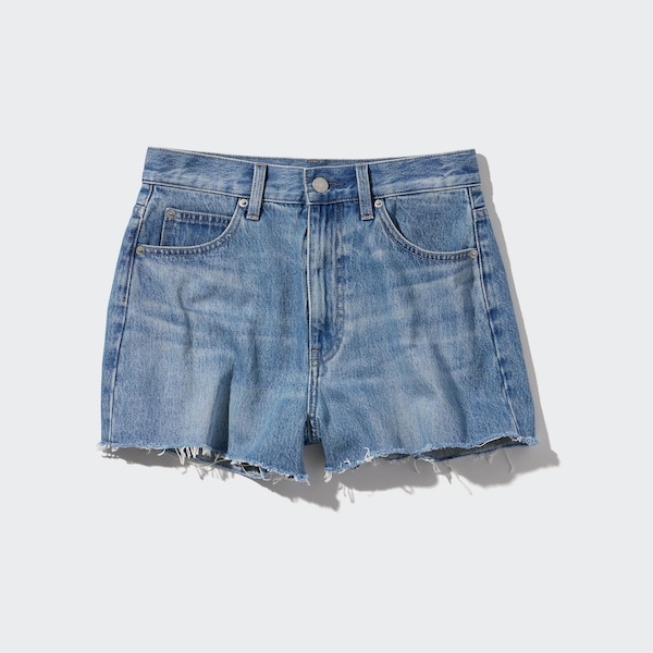 High Rise Denim Shorts (Frayed Hem) | UNIQLO US