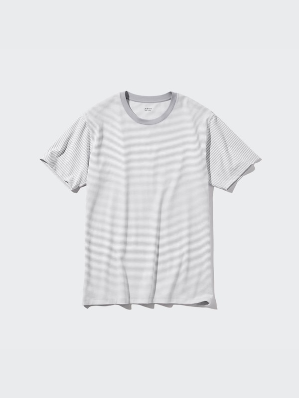 AIRism Cotton T-Shirt | Striped | Contrast Trim
