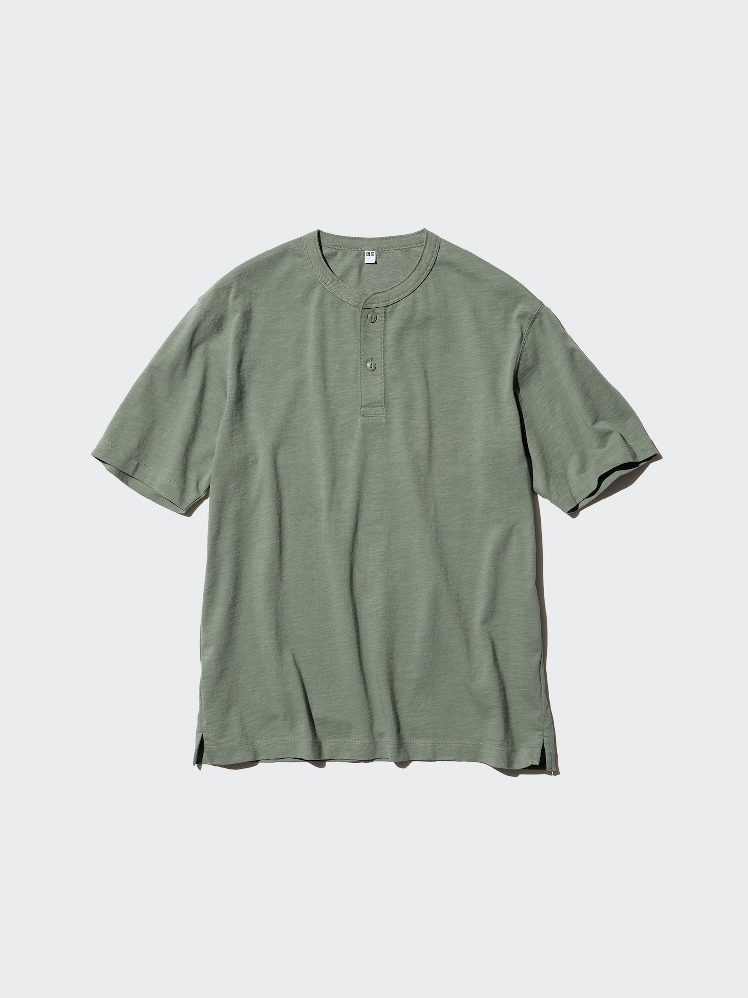 Slub Cotton Henley Neck T-Shirt | UNIQLO US