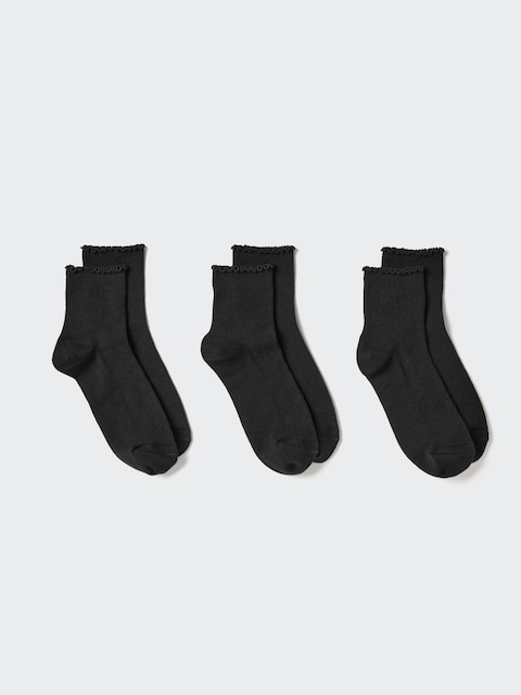 Женские носки Uniqlo Crew Frill Socks | 3 Pairs