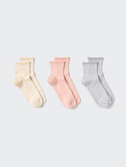 REGULAR SOCKS 3 PAIRS | CREW FRILL