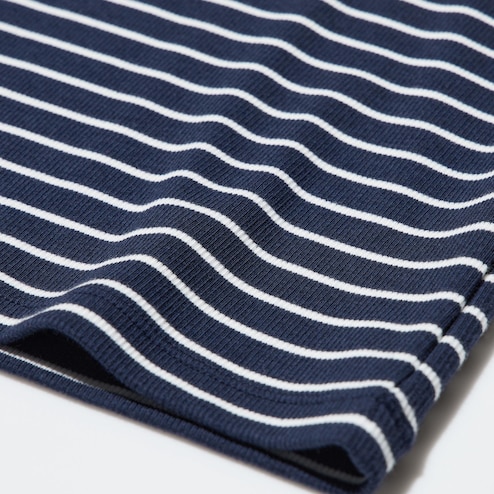 Blue striped 3/4th umbrella sleeves cotton A-line tops – Nayo Clothing