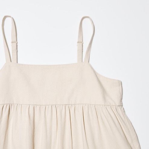Sleeveless Linen-Blend Smocked Top for Women