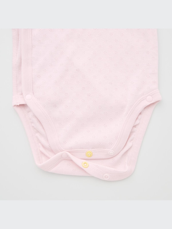 Newborn Pointelle Front-Opening Short Sleeve Bodysuit